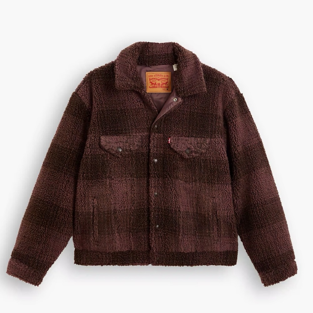 Levi’s Cozy Vintage Relaxed Fit Sherpa Trucker Jacket Men (size L)